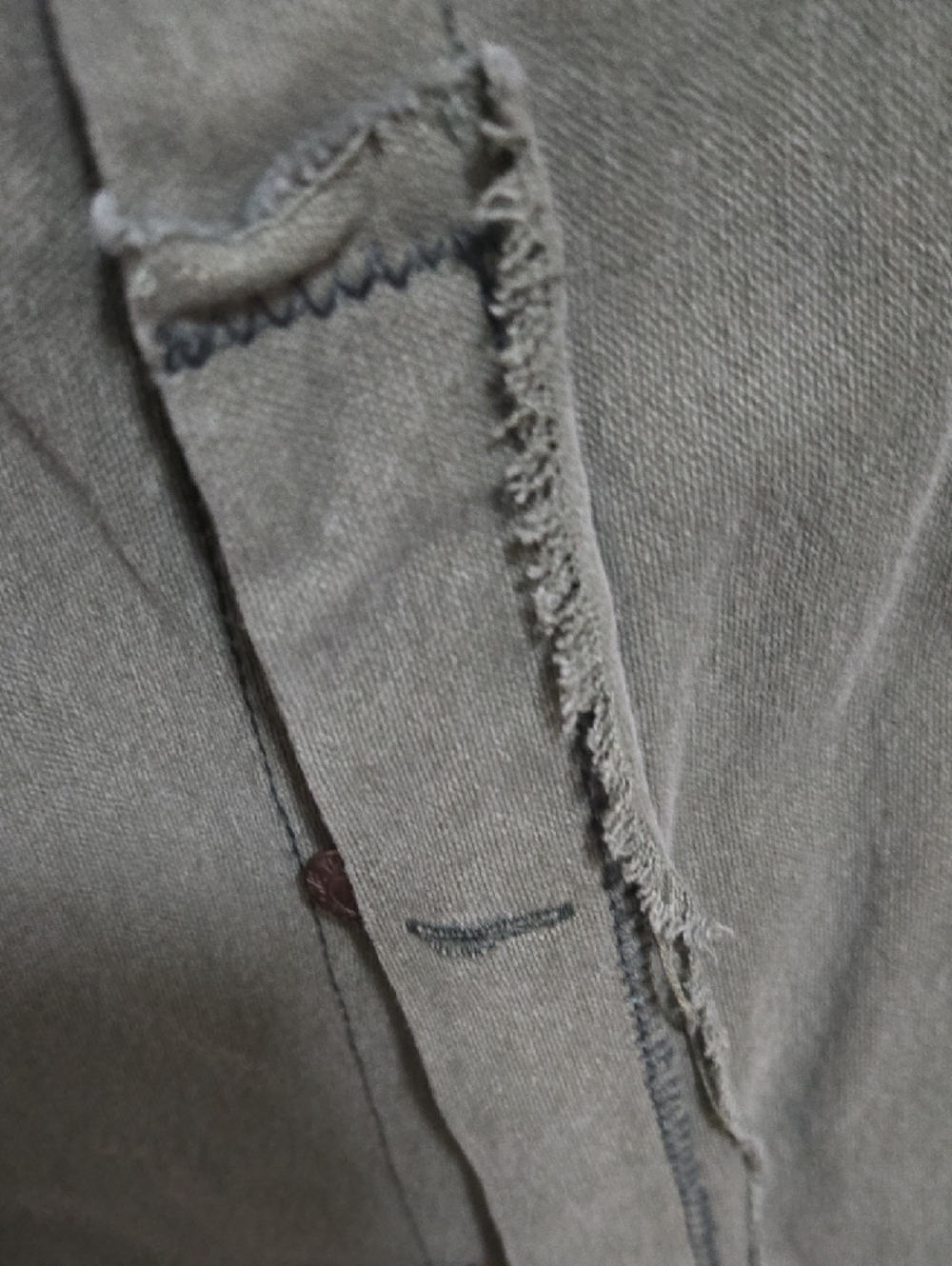 We The Free Olive Green Button-Up Shirt with Multicolor Embroidery - Picture 4 of 9